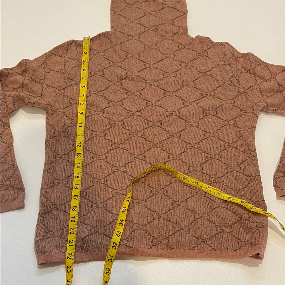 Chic Brown Patterned Turtleneck Sweater Gucci Dupe - image 3